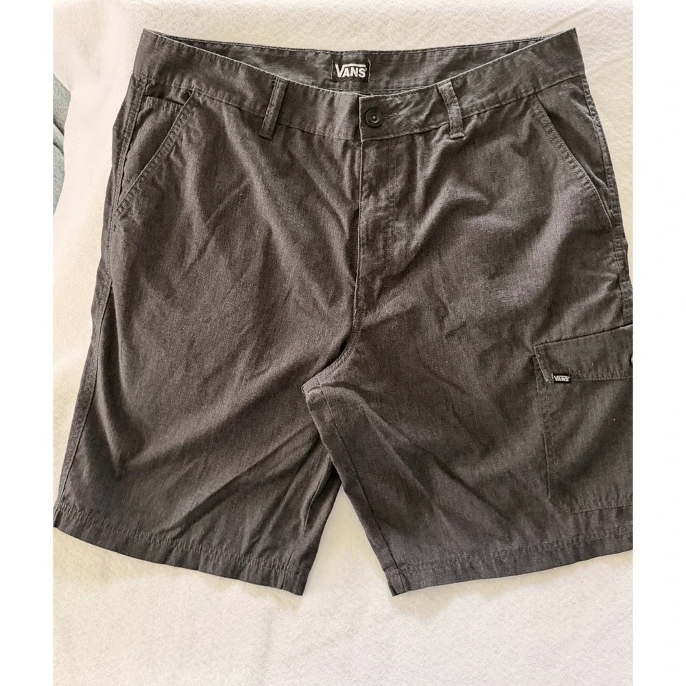 Vans Off The Wall Men's Dark Grey Cargo Utility Skater Fit Shorts 38W